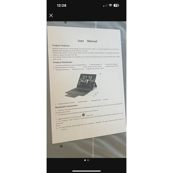 Ozii Ipad 12.9 Inch wireless Keyboard Case KB203 Gray* - Picture 2 of 3